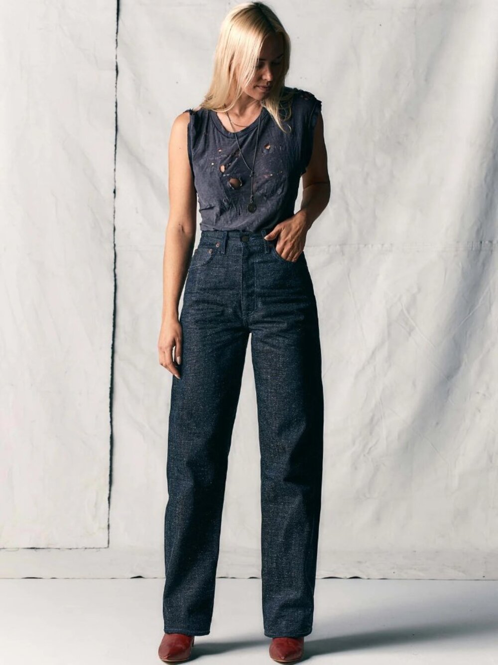 Imogene + Willie catherine indigo rigid nep size 33